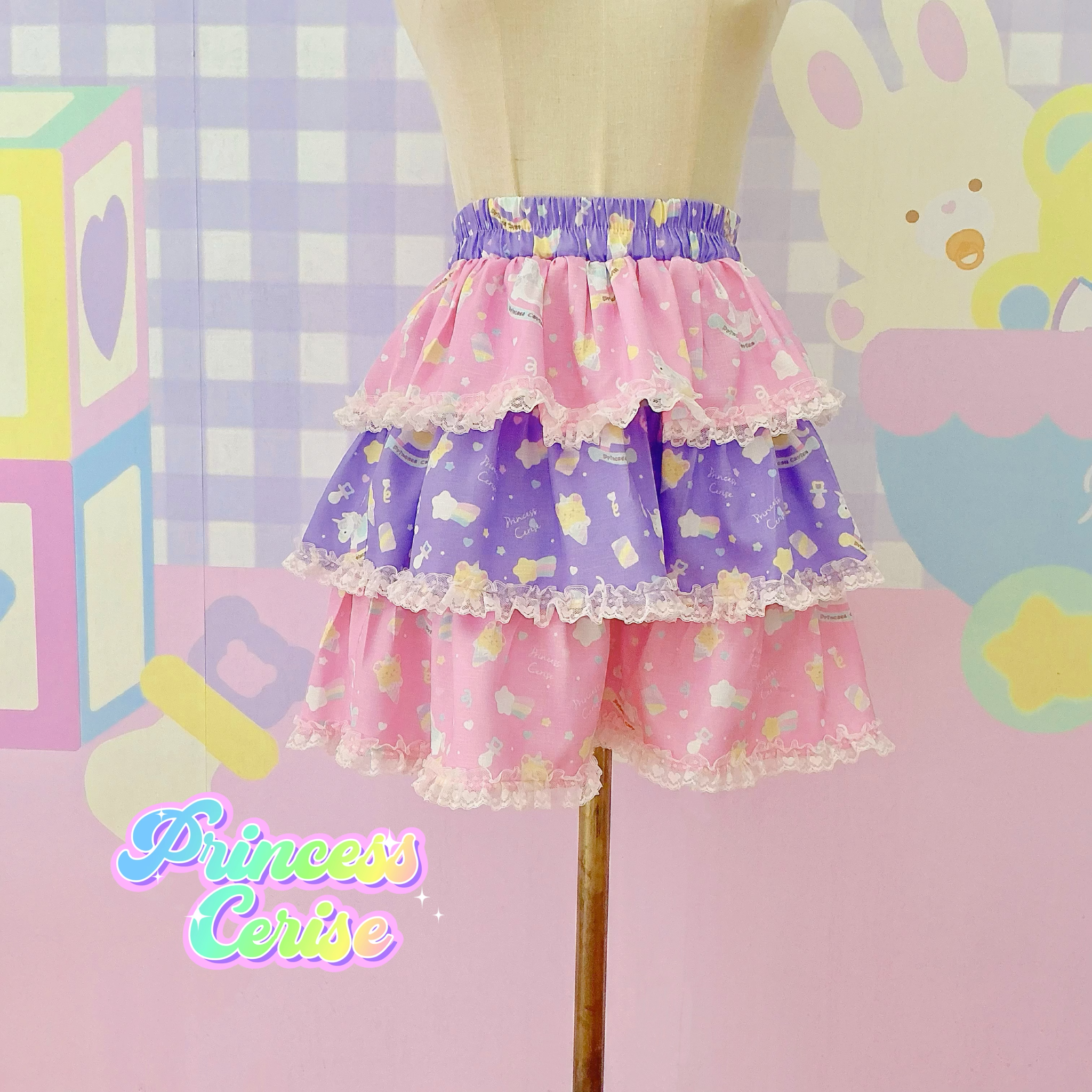 Kawaii printed cake pants