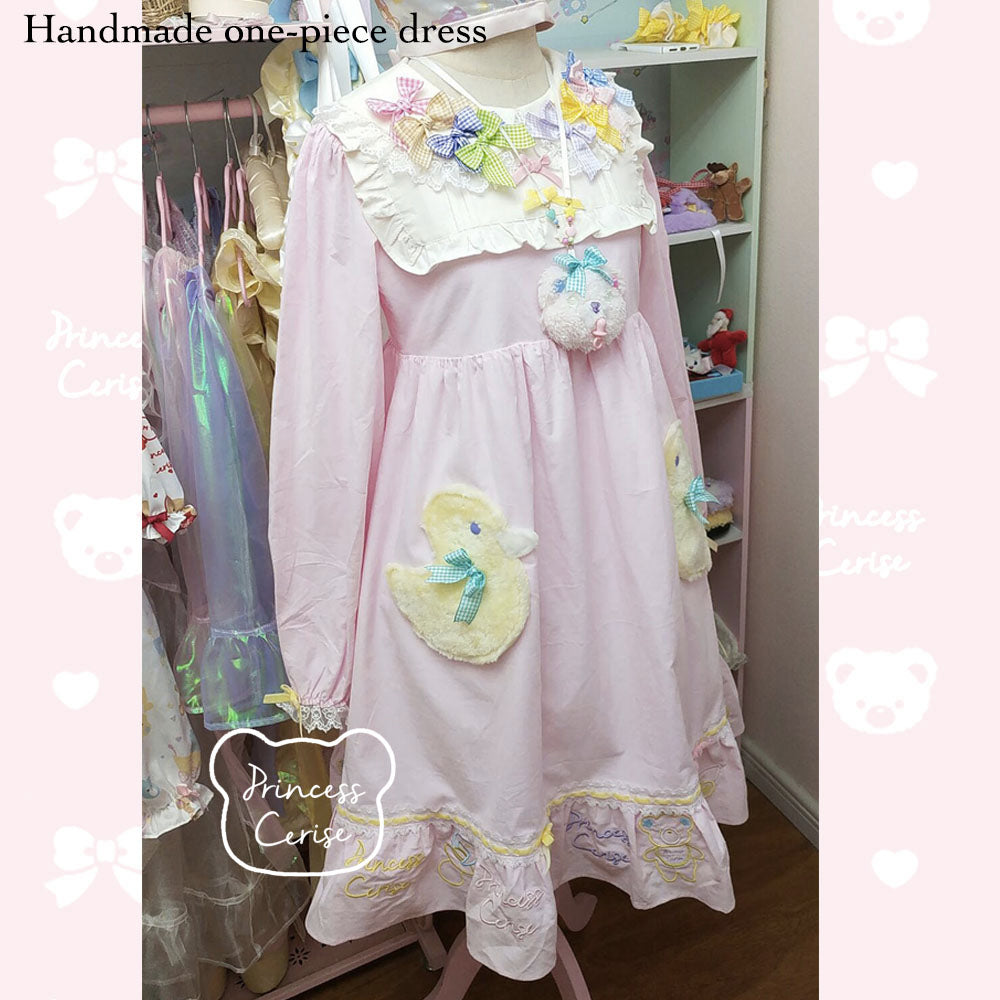 Handmade cotton one-piece dress